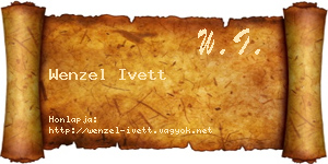 Wenzel Ivett névjegykártya